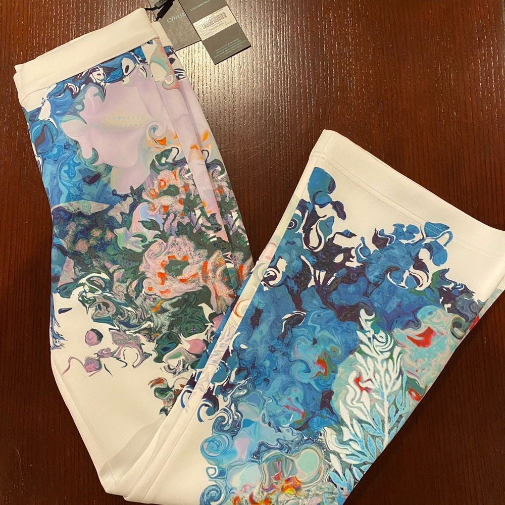 Cynthia Rowley NWT $295 size 4 flare leg floral pants